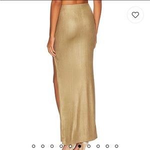 Revolve NWT gold long skirt size Medium